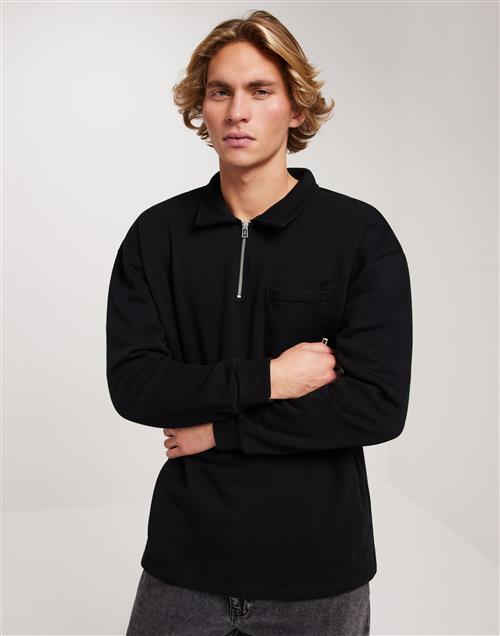 Se Woodbird WBDom Half-Zip Sweat Half zip Black ved NLY Man