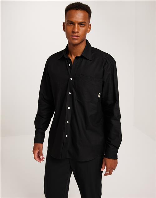 Woodbird WBYuzo Classic Shirt Svarta skjortor Black