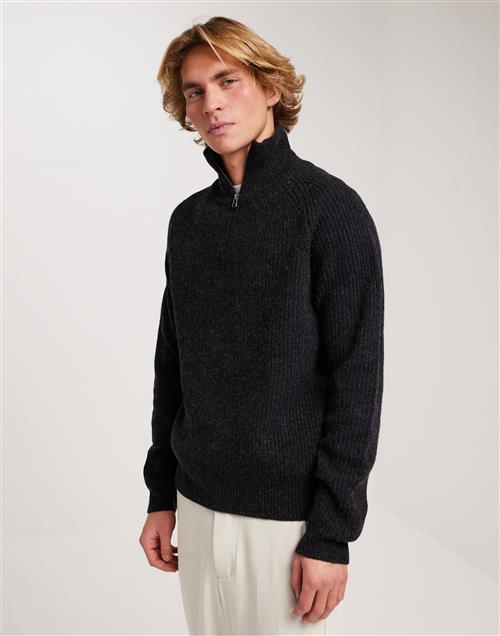 Se Woodbird WBLass Wool Half-Zip Half zip Black Melange ved NLY Man