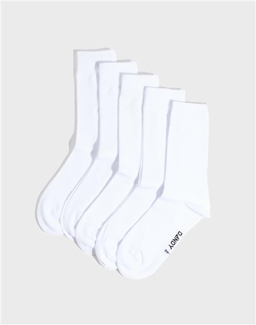 Frank Dandy Bamboo Solid Crew Sock Multipack sokker Hvid