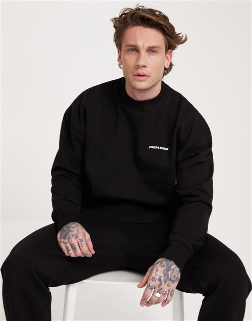 Se Pegador PGDR Logo Oversized Sweater Sweatshirts Black ved NLY Man