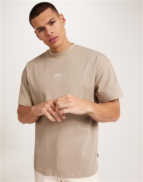 Woodbird WBBose Scribbel Tee Oversized t-shirts Taupe