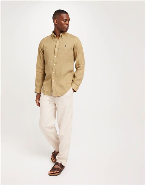 Polo Ralph Lauren 100 Linen Shirt Long Sleeve-Sport Hørskjorter Beige/Khaki