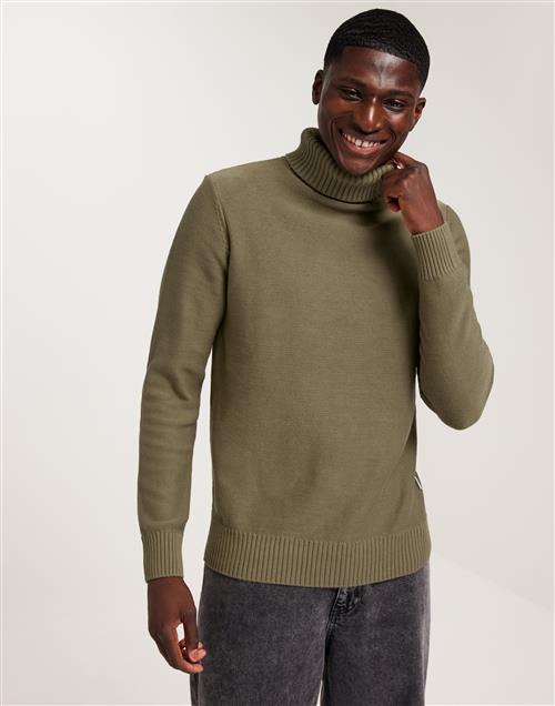 Se Selected Homme Slhaxel Ls Knit Roll Neck W Polotrøjer Mermaid Melange ved NLY Man