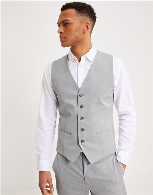 Selected Homme Slhslim-Liam Wct Flex B Noos Jakkesæt vest Light Grey Melange