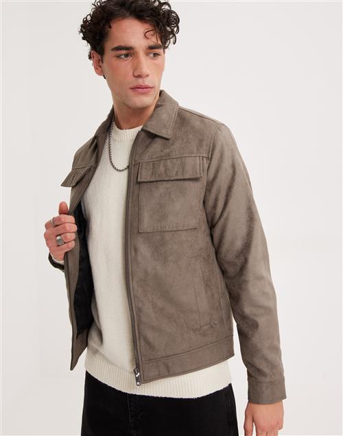 Se Jack & Jones Jjerocky Payton Pu Jacket Noos Forårsjakker Falcon ved NLY Man