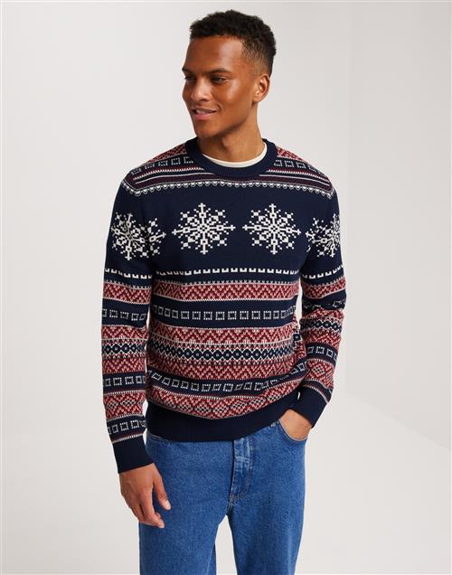 Jack & Jones Jorsnowball Knit Crew Neck Jultröjor Mønstret