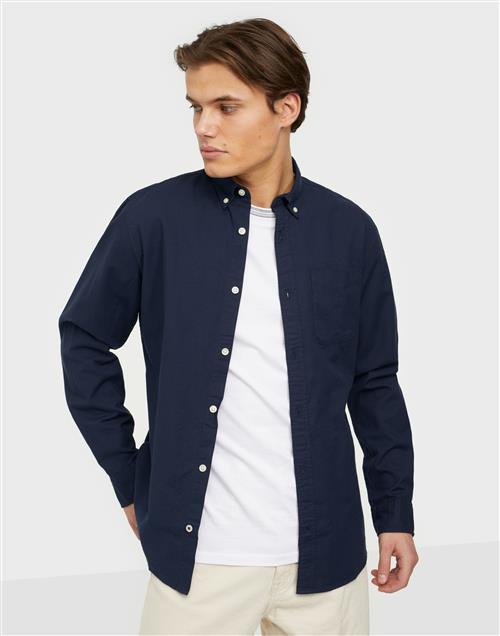 Jack & Jones Jjeoxford Shirt Ls Noos Hverdagsskjorter Navy Blazer Slim Fit