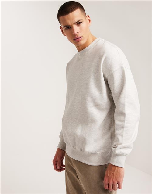 Jack & Jones Jorvibe Spongy Sweat Crew Neck Sweatshirts White Melange