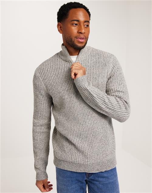 Only & Sons Onsmalaki Reg 7 Half Zip Knit Striktrøjer Silver Lining