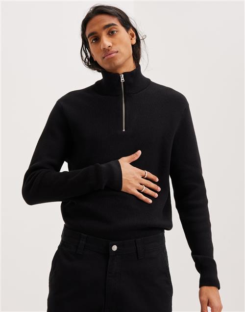 Only & Sons Onsphil Reg 12 Struc Half Zip Knit Trøjer Black