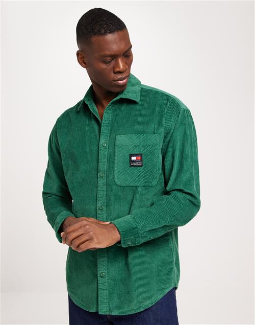 Tommy Jeans Tjm Rlx Chnky Corduroy Shirt Ext Fløjlsskjorter Court Green