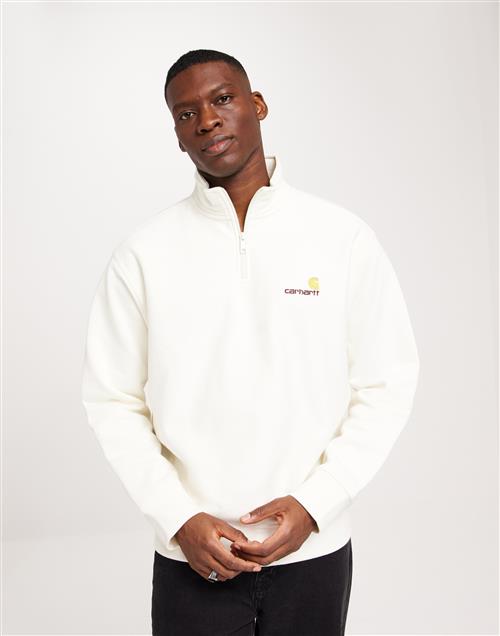 Carhartt WIP Half Zip American Script Sweat Trøjer Hvid