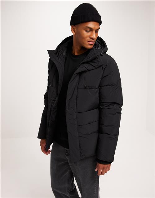 KnowledgeCotton Apparel Puffer jacket - GRS/Vegan Puffer jackets Jet Black