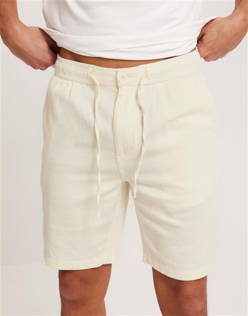 KnowledgeCotton Apparel FIG shorts with embroidery - GOTS/Vegan Tynde shorts Beige