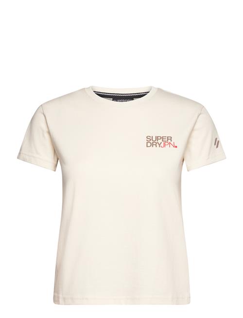 Superdry Sport Sportswear Logo Fitted Tee Superdry Sport Cream