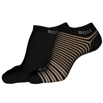 BOSS Strømper 2P Bamboo Ankle Socks Sort Str 43/46 Herre