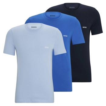 BOSS 3P Classic T ShirtRN Marine/Blå bomuld Medium Herre