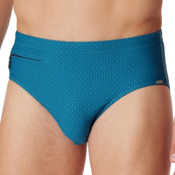 Schiesser Badebukser Aqua Classic Swim Slip Blå Large Herre