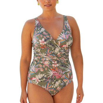 Trofé Trofe Tropical Maderia Swimsuit Grøn Mønster 38 Dame