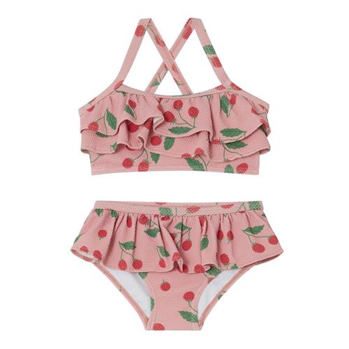 Kuling Cannes Mønstret Bikini Med Hindbær Woody Rose | Lyserød | 122/128 cm