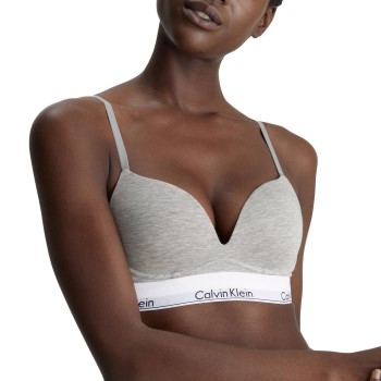 Calvin Klein Bh Plunge Push Up Bra Grå A 75 Dame