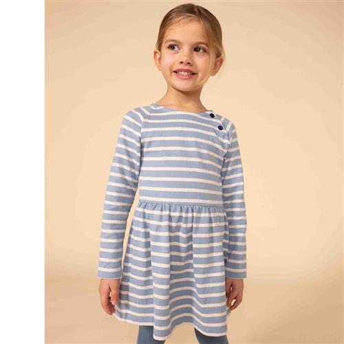 Se Petit Bateau Stribet Kjole Blå | Blå | 12 years ved Babyshop