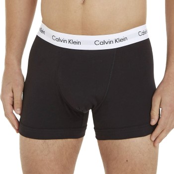 Calvin Klein 6P Cotton Stretch Trunks Sort stribet bomuld Small Herre