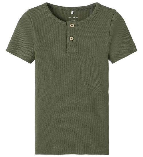 Se Name It Name It T-Shirt - Noos - NmmKab - Dusty Olive/Melange ved KidsWorld