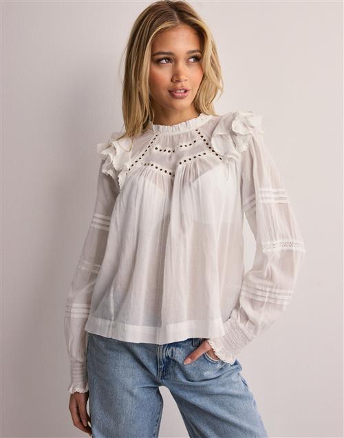 Neo Noir - Hvid - Simkie S Voile Blouse