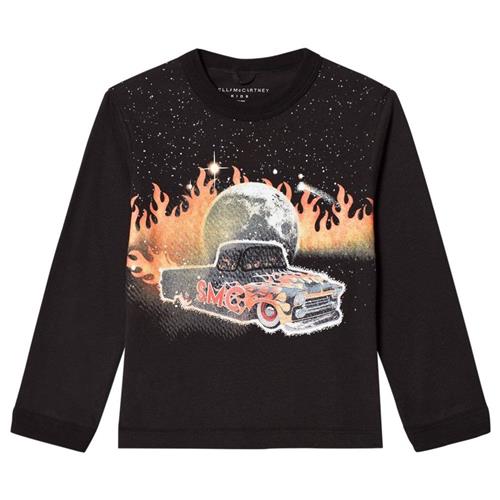 Stella McCartney Kids Black Car Print Long Sleeve Tee | Sort | 14 years