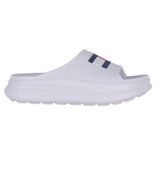 Se Tommy Hilfiger Badesandaler - Foam Slide - Hvid ved KidsWorld