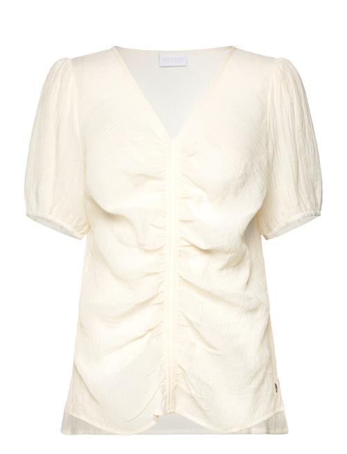 Se Coster Copenhagen Blouse With Ruching Coster Copenhagen Cream ved Booztlet