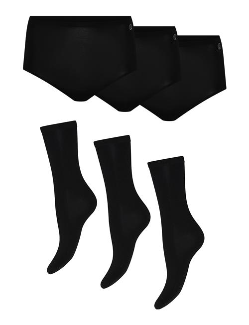 Se URBAN QUEST 3-Pack Women Bamboo Maxi Brief + 3 -Pack Basic Socks URBAN QUEST Black ved Booztlet