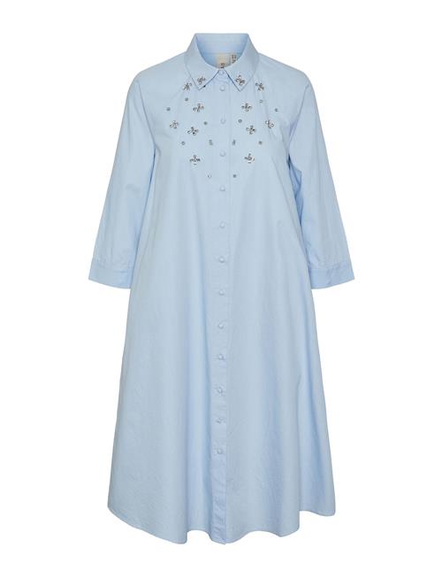 YAS Yaszitta 3/4 Midi Shirt Dress S. YAS Blue