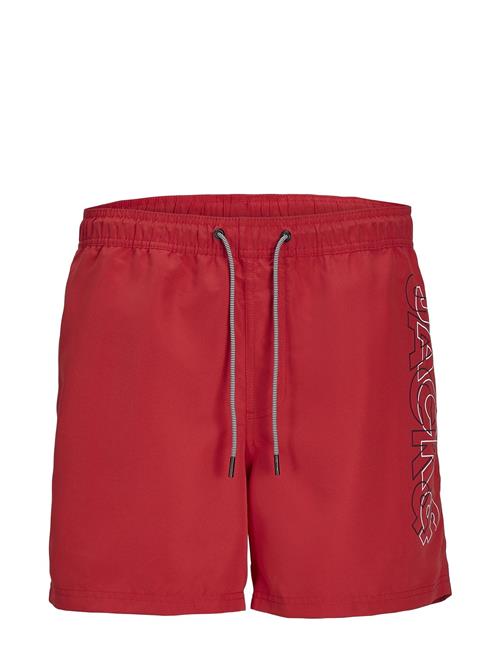 Jack & Jones Jpstfiji Jjswim Double Logo Ly Sn Jnr Jack & J S Red