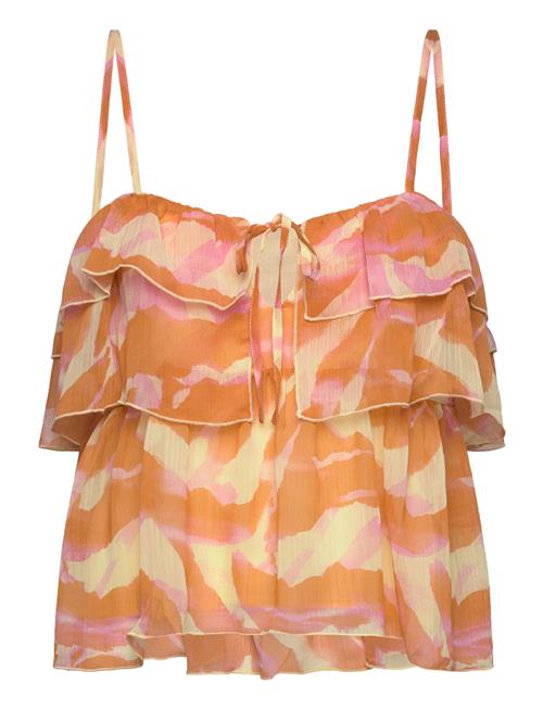 Se Recycled Chiffon Strap Top Rosemunde Orange ved Booztlet