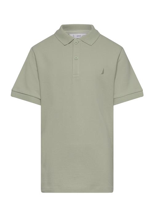 Mango 100 Cotton Polo Shirt Mango Khaki