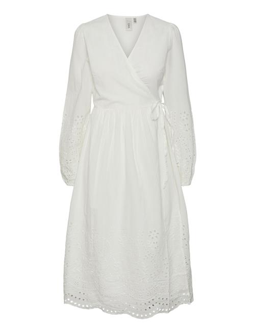 YAS Yasluma Ls Long Wrap Dress S. Noos YAS White