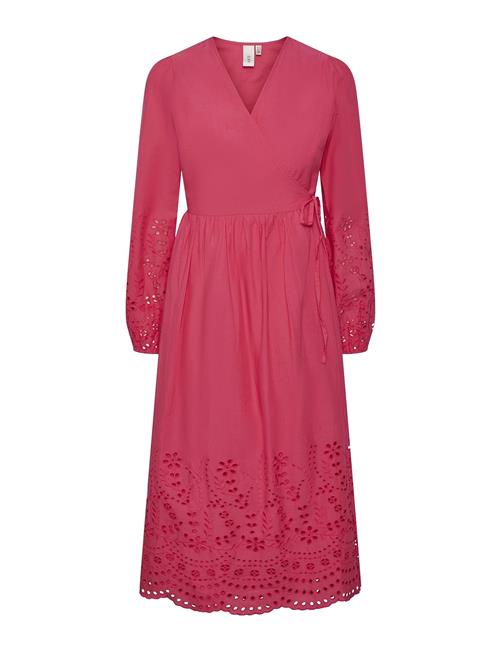 YAS Yasluma Ls Long Wrap Dress S. Noos YAS Pink