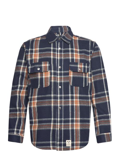 Adrian Cotton Check Shirt Fat Moose Navy