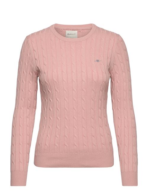 GANT Stretch Cotton Cable C-Neck GANT Pink