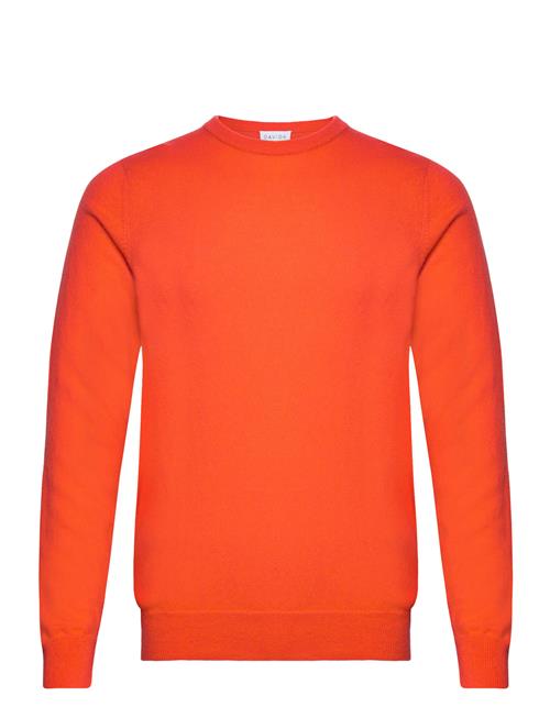 Davida Cashmere Man O-Neck Plain Davida Cashmere Orange