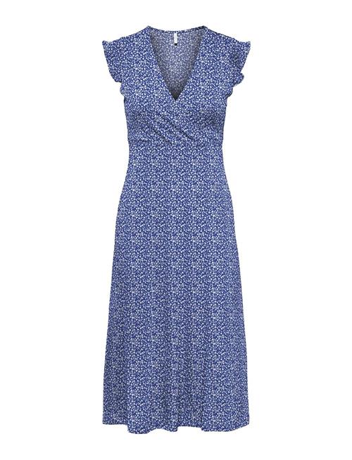 ONLY Onlmay Life S/L Wrap Midi Dress Jrs Noos ONLY Blue