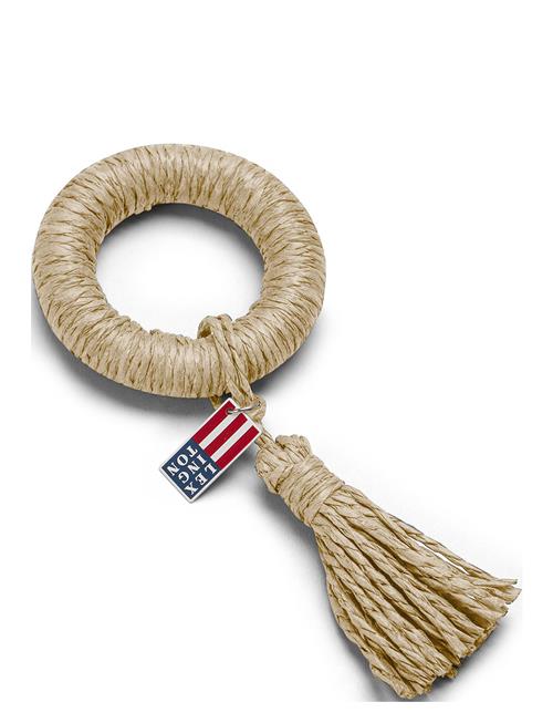 Lexington Home Recycled Paper Straw Napkin Ring With Tassel Lexington Home Beige