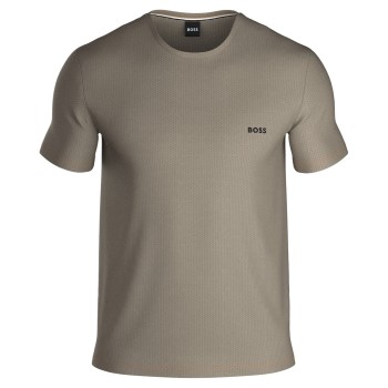 BOSS Waffle T Shirt Brun Medium Herre