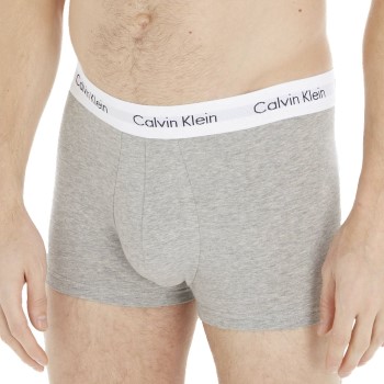 Calvin Klein 3P Cotton Stretch Low Rise Trunks Lysegrå bomuld Large Herre