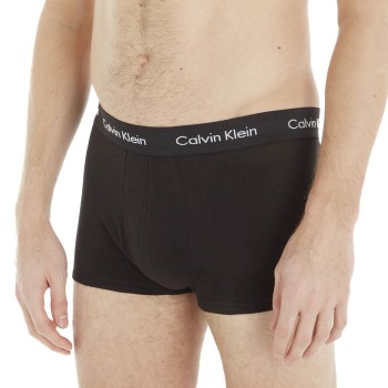 Calvin Klein 3P Cotton Stretch Low Rise Trunks Sort 992 bomuld Small Herre