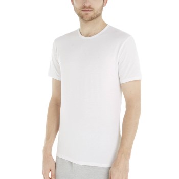 Se Calvin Klein 2P Modern Cotton Stretch Crew Hvid bomuld X-Small Herre ved Timarco