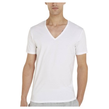 Se Calvin Klein 2P Modern Cotton Stretch V-neck Hvid bomuld X-Large Herre ved Timarco